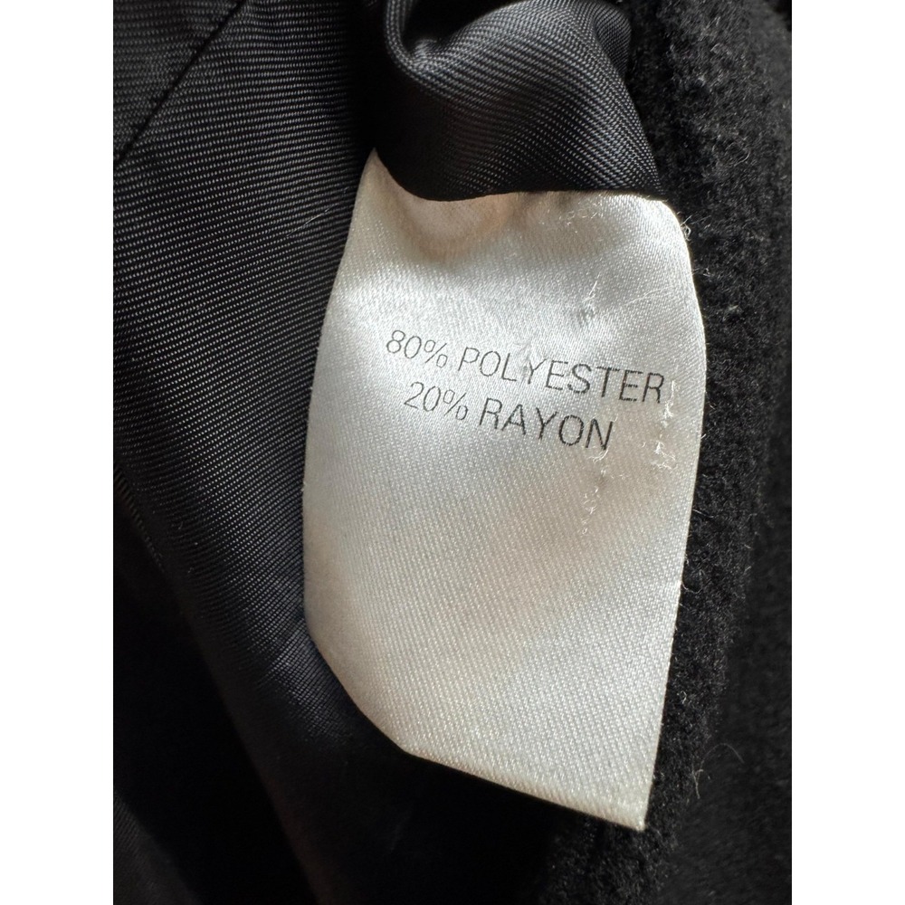 The Frankie Shop Double-Breasted Belted Trench Coat Black Womens Size L/XL - Picture 7 of 16